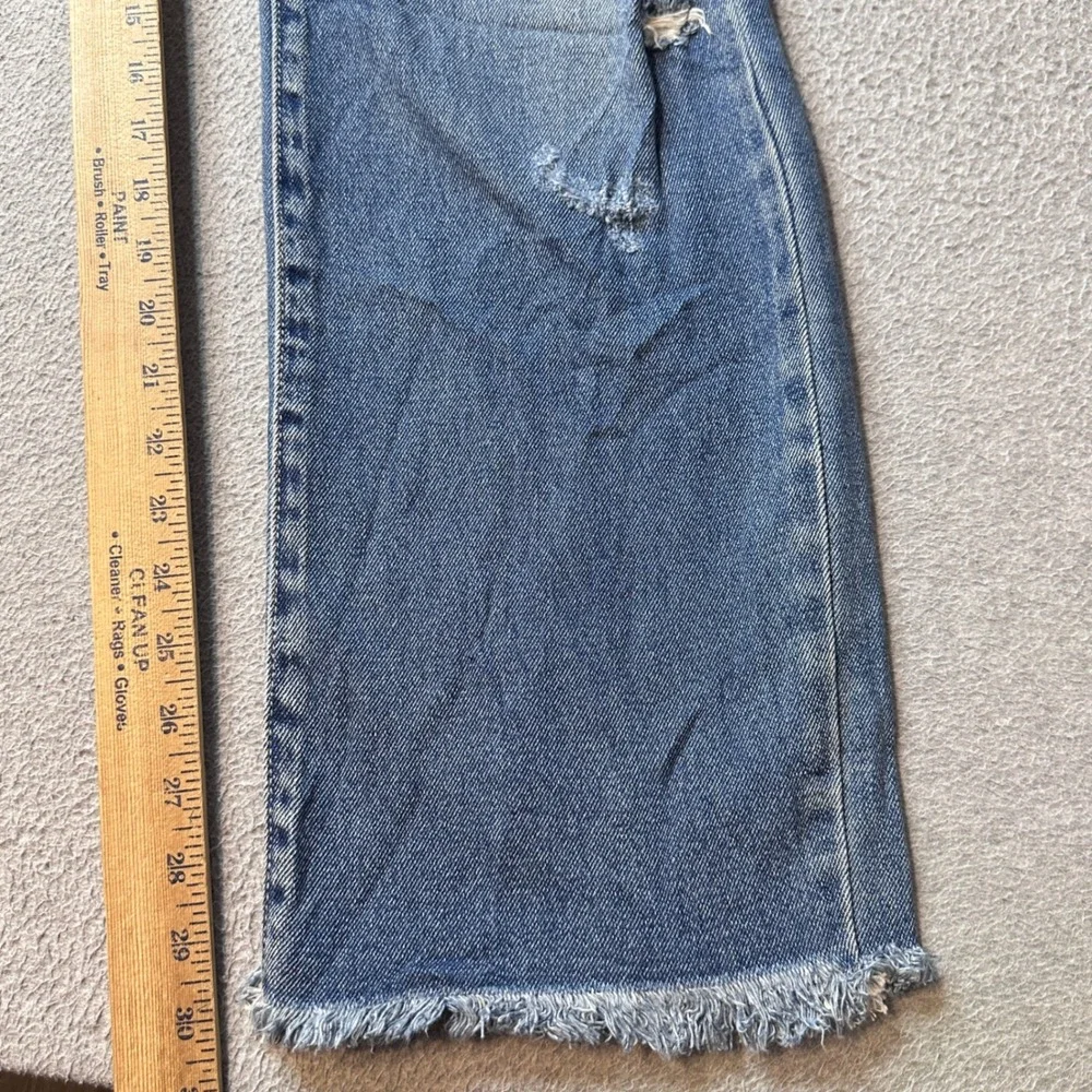 Fashion Nova Jeans Womens 9 Blue When You Need Em Straight Dad Distressed Frayed